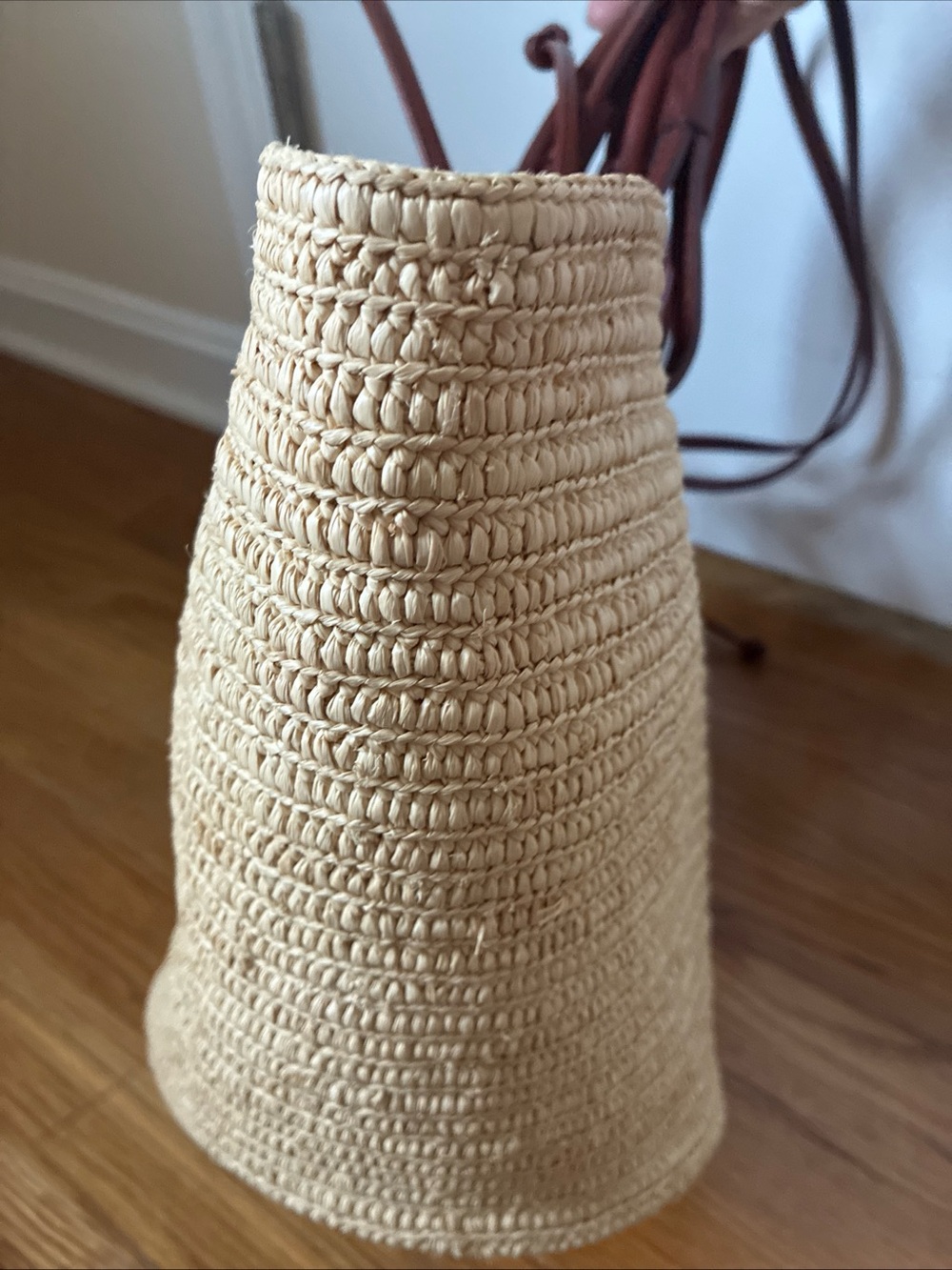 Sezane Justine basket bag natural raffia - Picture 4 of 11
